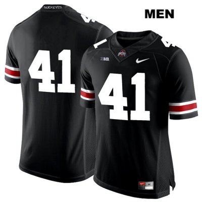 Men's NCAA Ohio State Buckeyes Hayden Jester #41 College Stitched No Name Authentic Nike White Number Black Football Jersey NP20T07NA
